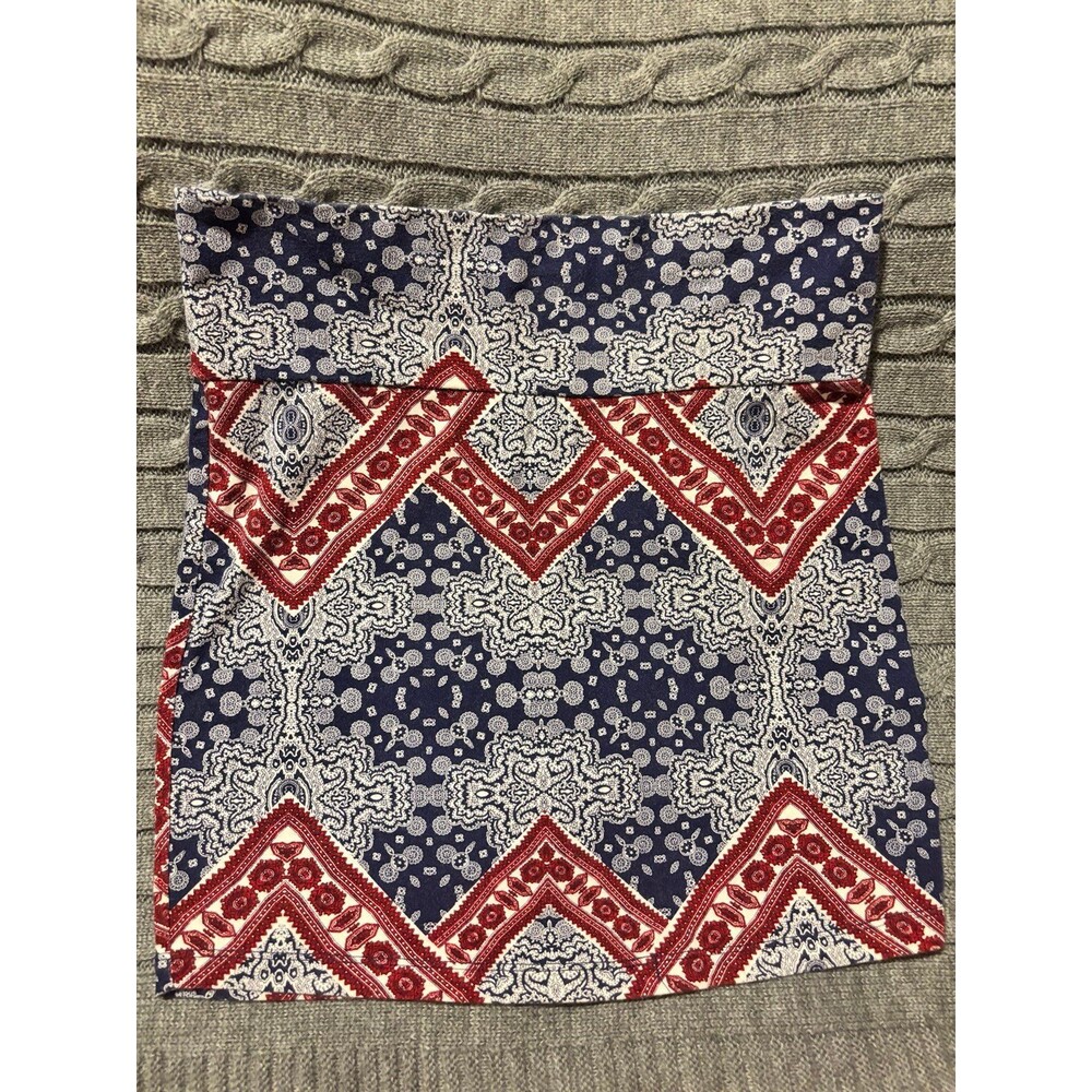 Charlotte Russe Boho Geometric Bandana Mini Skirt